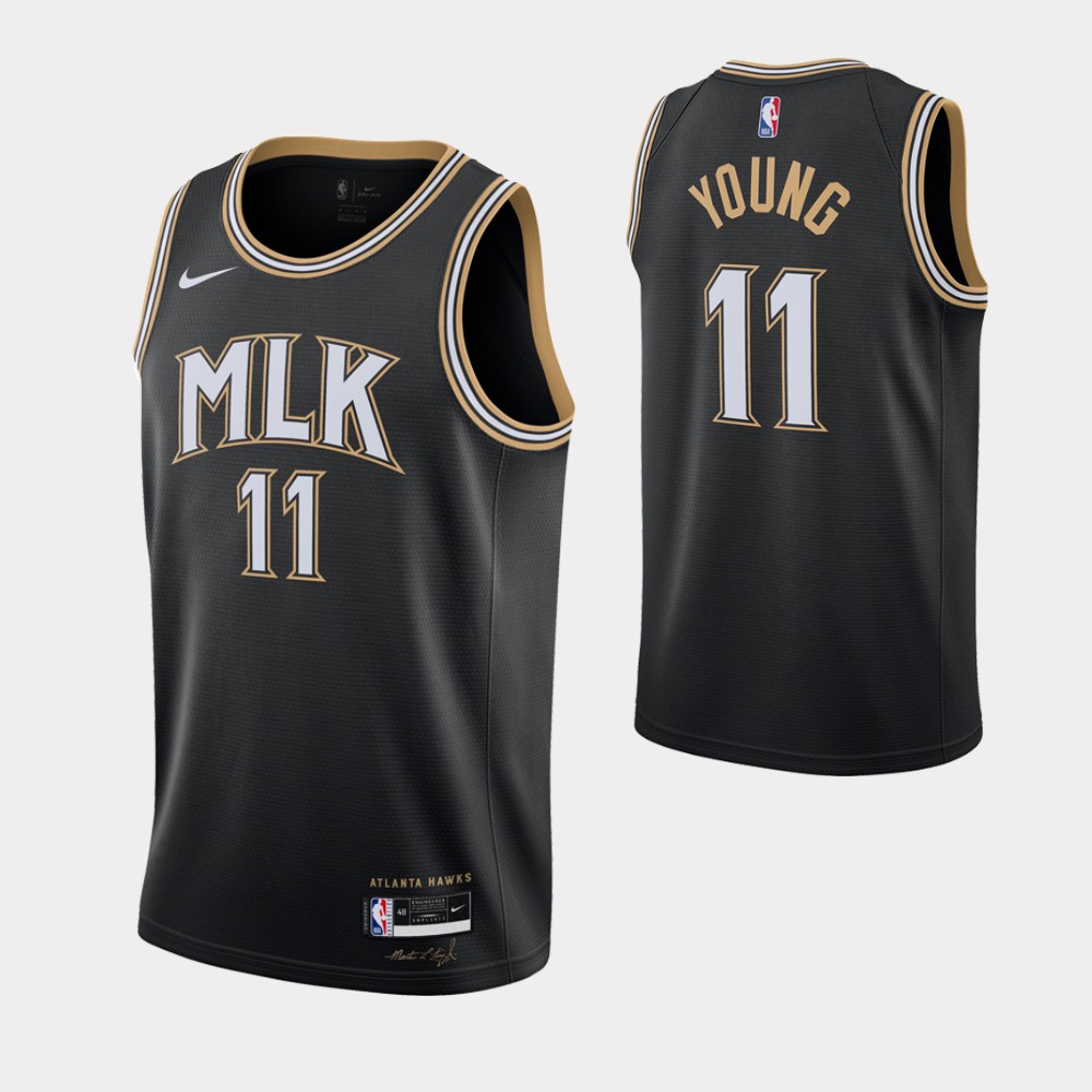 Men's Atlanta Hawks #11 Trae Young 2020-21 Black NBA City Edition Stitched Jersey Men's Atlanta Hawks #11 Trae Young 2020-21 Black NBA City Edition Stitched Jersey
